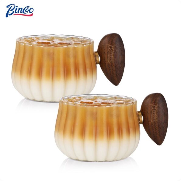 Cốc thủy tinh lá phong Bincoo 250ml